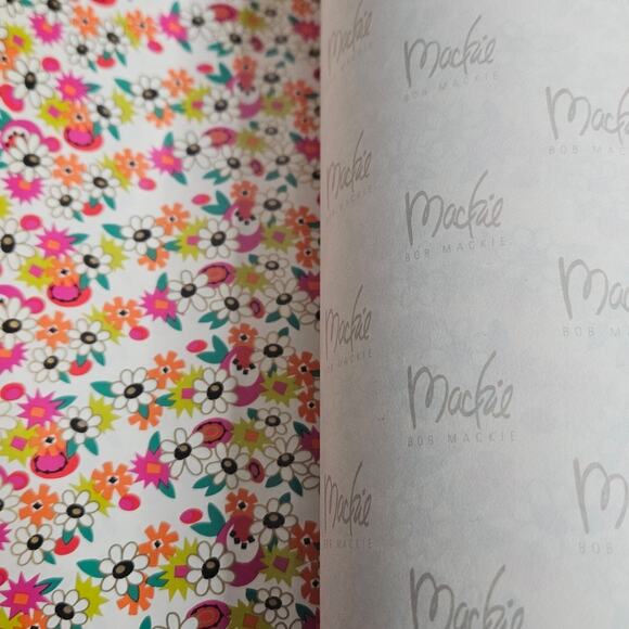 VTG Bob Mackie Bright MCM Floral Gift Wrap Paper - 25 Sheets, 20x26 - Picture 9 of 12